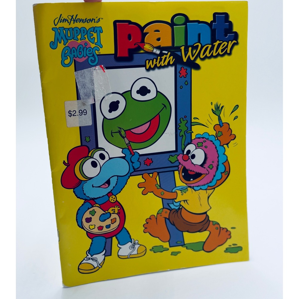 Vintage 2004 Muppet Babies Paint with Water Activity Book Jim Henson Bendon